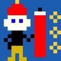 大和尚金刚怒目，斜披袈裟，口诵真言：“南无加特林菩萨，